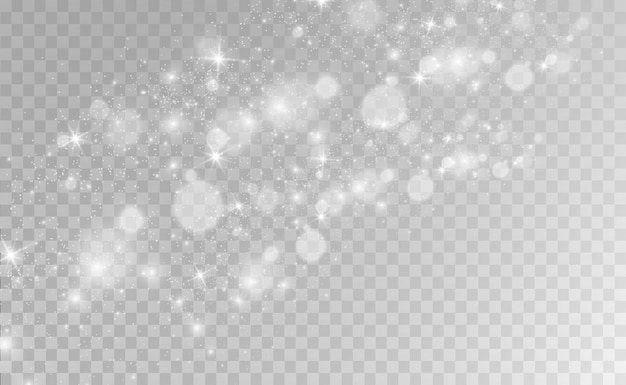 Hermosas chispas brillan con luz especial Vector brilla sobre un fondo transparente Navidad ab