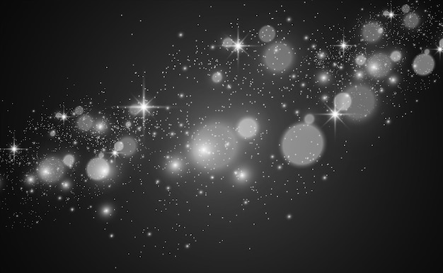 Hermosas chispas brillan con luz especial Vector destellos sobre un fondo transparente