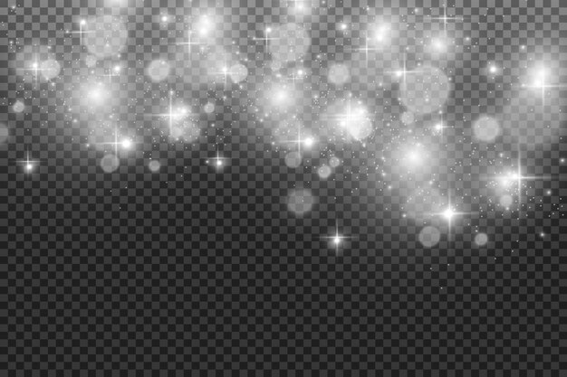 Hermosas chispas brillan con luz especial. Vector destellos.