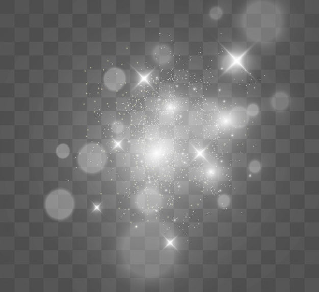 Hermosas chispas brillan con luz especial.