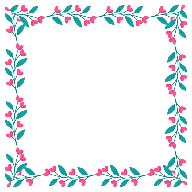 Hermosas coronas de flores diseño vectorial para tarjetas en blanco