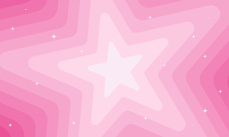 Vector hermosas estrellas rosadas de fondo con chispas ilustración vectorial