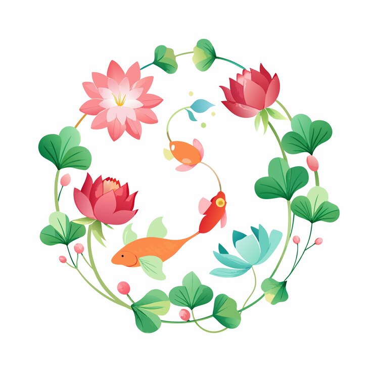 Hermosas flores acuarela flores ilustración vectorial