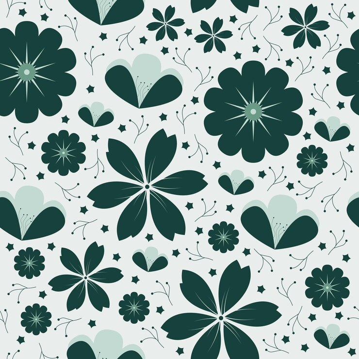 Hermosas flores de flora Diseño de patrones sin costuras