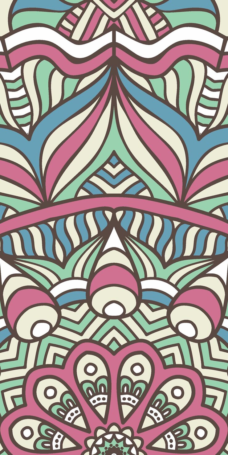 hermosas ilustraciones de flores y mandalas