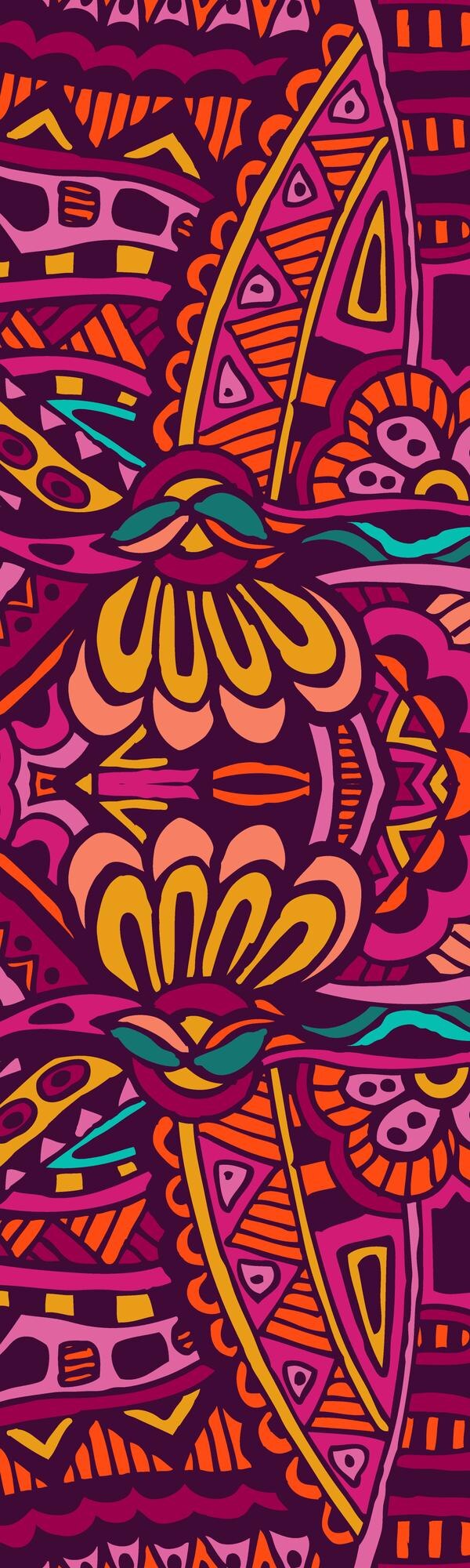 hermosas ilustraciones de flores y mandalas