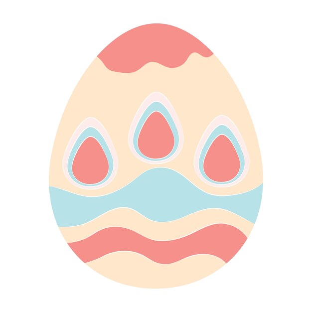 Hermosas ilustraciones de huevos de Pascua con flores abejas y arcos