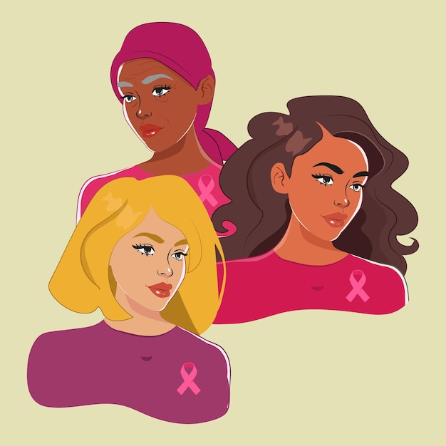 Vector hermosas ilustraciones de mujeres en diversas situaciones