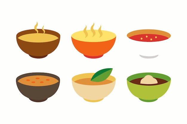 Hermosas ilustraciones de la sopa tradicional marroquí