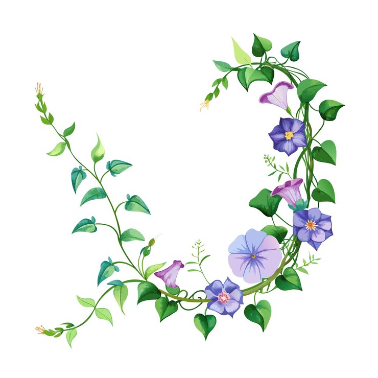 Hermosas ilustraciones vectoriales de flores en acuarela