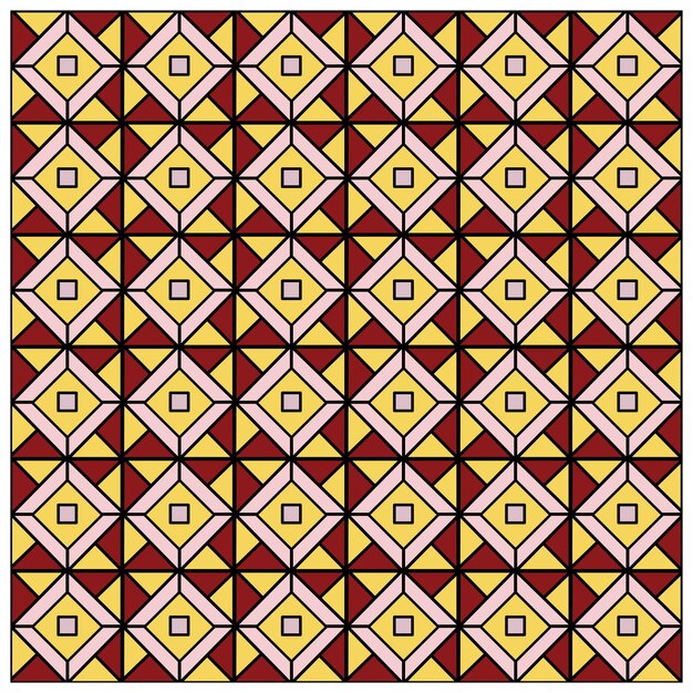 Hermosas impresiones geométricas abstractas de ambos lados repiten el patrón sin costuras saliendo de la combinación de colores