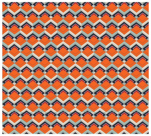 Hermosas impresiones geométricas abstractas de ambos lados repiten el patrón sin costuras saliendo de la combinación de colores