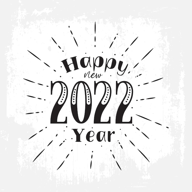 Hermosas letras de año nuevo en estilo vintage Diseño de tipografía vintage Feliz año nuevo