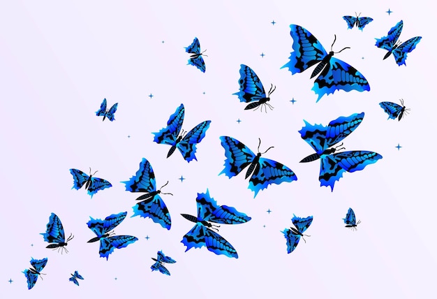 Hermosas mariposas azules