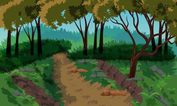 Hermosas montañas y diseño de fondo de ilustración de paisaje de naturaleza salvaje.