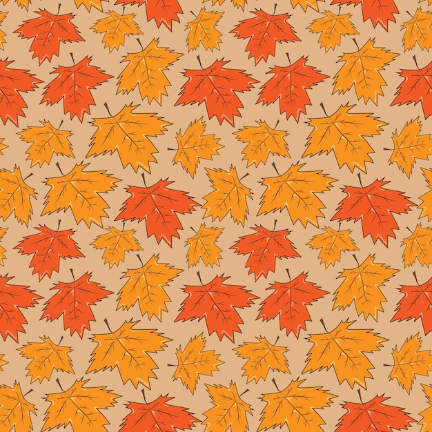 hermoso y acogedor patrón de otoño sin costuras