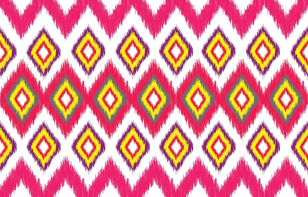 Hermoso arte abstracto étnico ikat. Hermoso arte abstracto étnico ikat. Patrón sin fisuras en triba