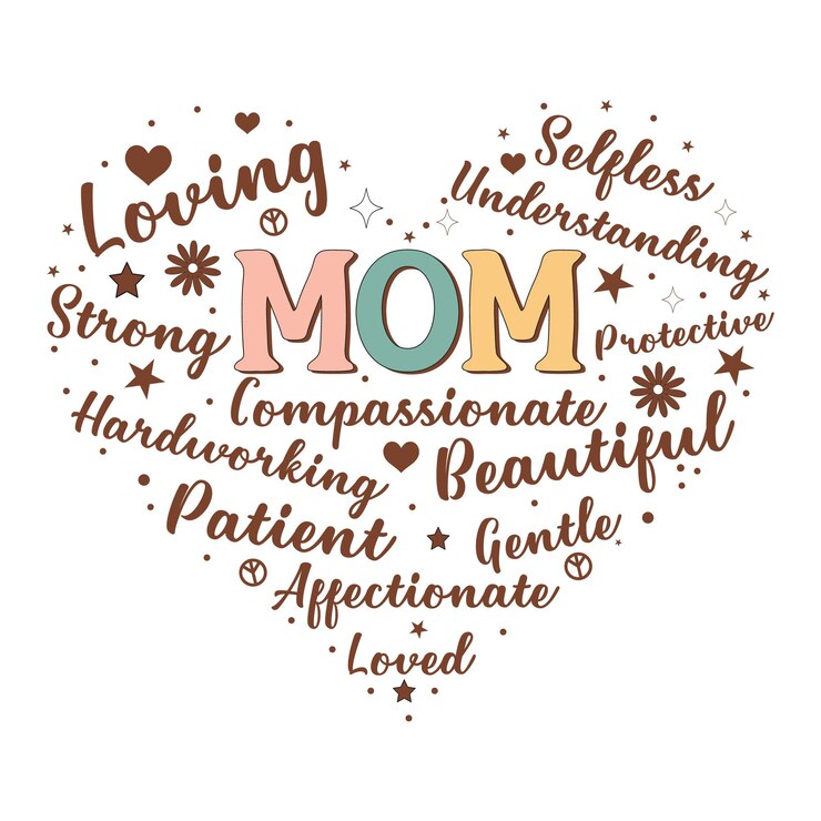 El hermoso arte del corazón de mamá