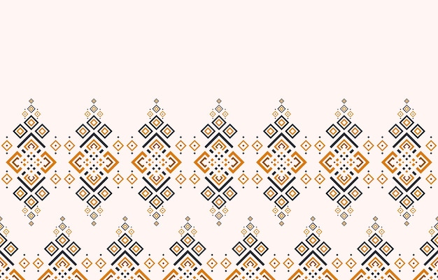 Hermoso arte ikat abstracto tailandés étnico. seamless, patrón, en, tribal