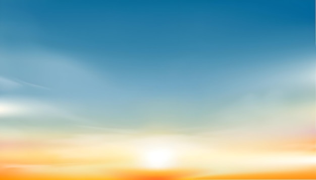 Un hermoso atardecer con nubes