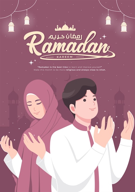 Hermoso banner feliz ramadán mubarak