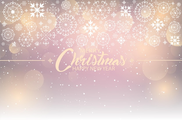Hermoso banner de Navidad y feliz año nuevo con espacio de copia de su texto. Copos de nieve vectoriales calados dibujados a mano decorativos para el diseño sobre un fondo azul oscuro.
