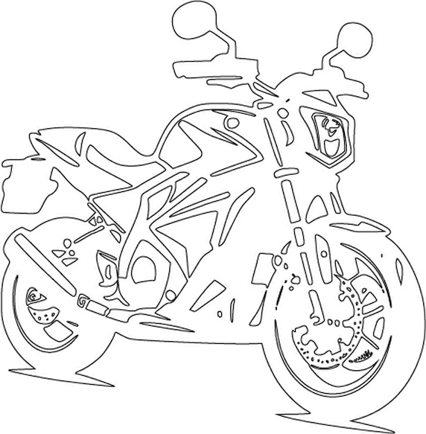 Un hermoso boceto de motocicleta