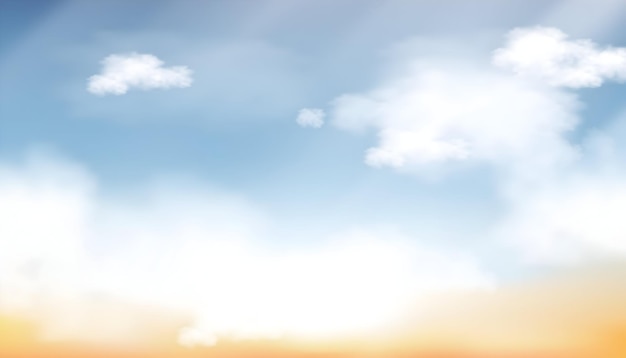 Un hermoso cielo azul con nubes blancas y esponjosas