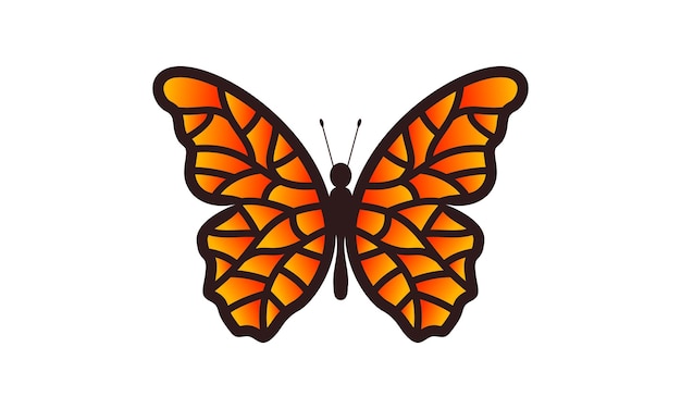 Hermoso color mariposa logo vector arte ilustración