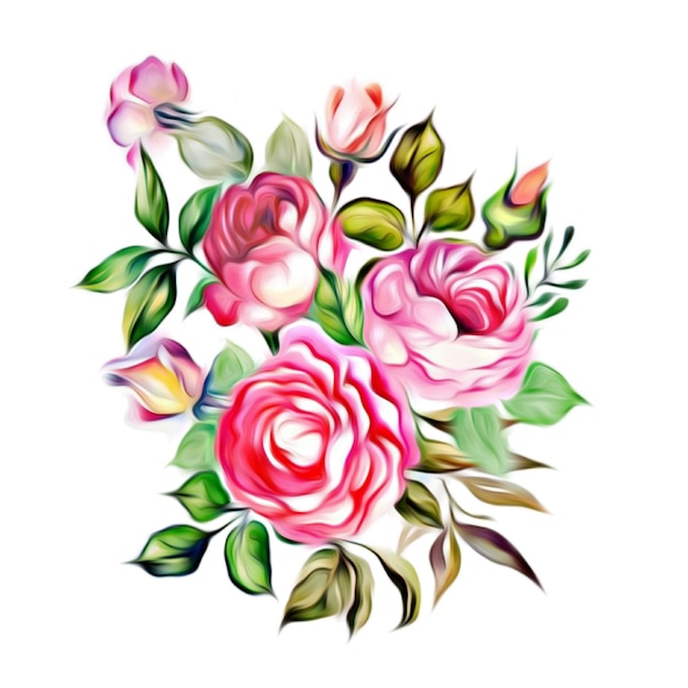 Hermoso conjunto floral conjunto ilustración vectorial