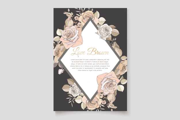 Vector hermoso conjunto de tarjetas de invitación floral de primavera