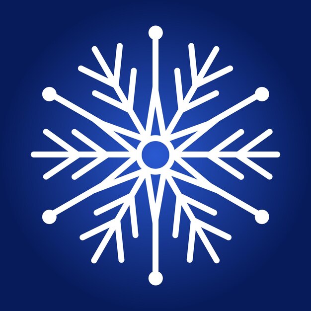 Hermoso copo de nieve sobre un fondo degradado azul para los verdes de Navidad, tarjetas, plantillas