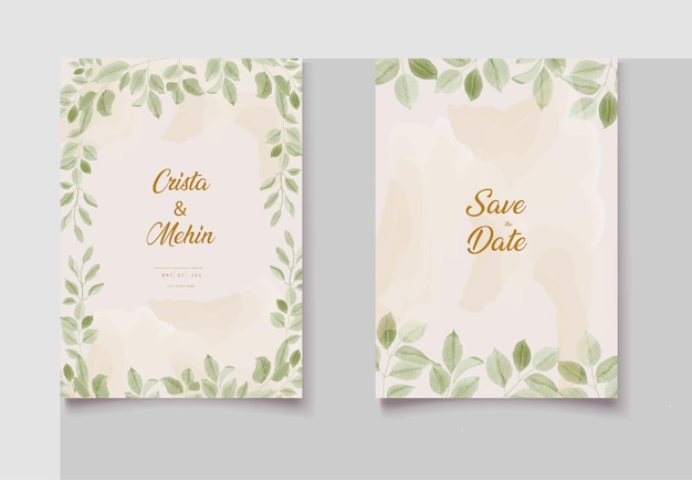 hermoso dibujo a mano invitación de boda diseño floral