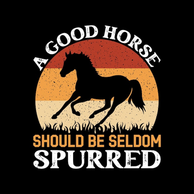 Hermoso diseño de camiseta de caballo aislado saltando silueta de caballo caballo corriendo un diseño de camiseta