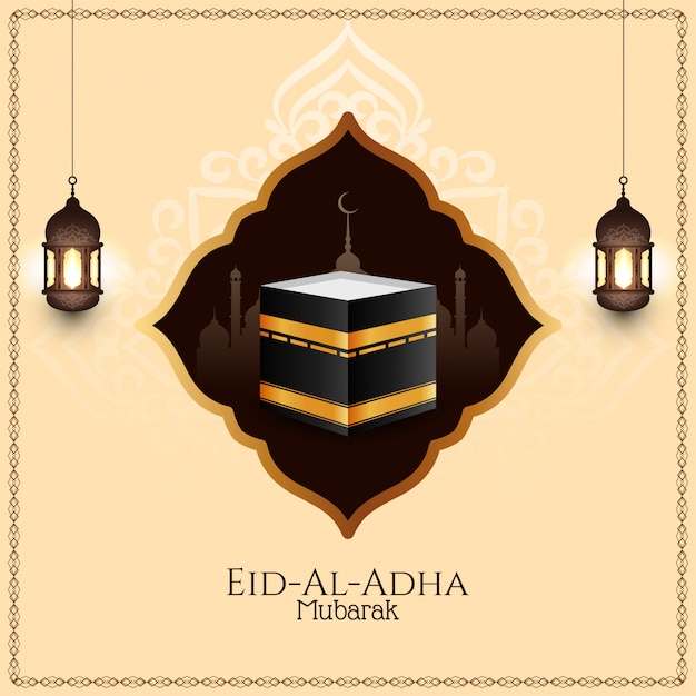 Hermoso diseño decorativo de fondo Eid Al Adha mubarak