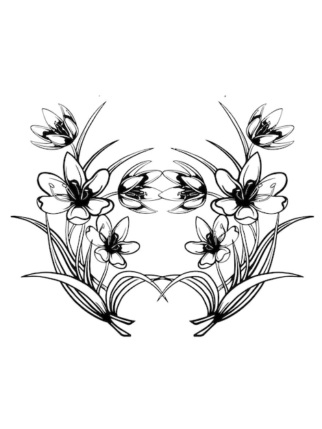 hermoso diseño floral para adorno de boda vectorial