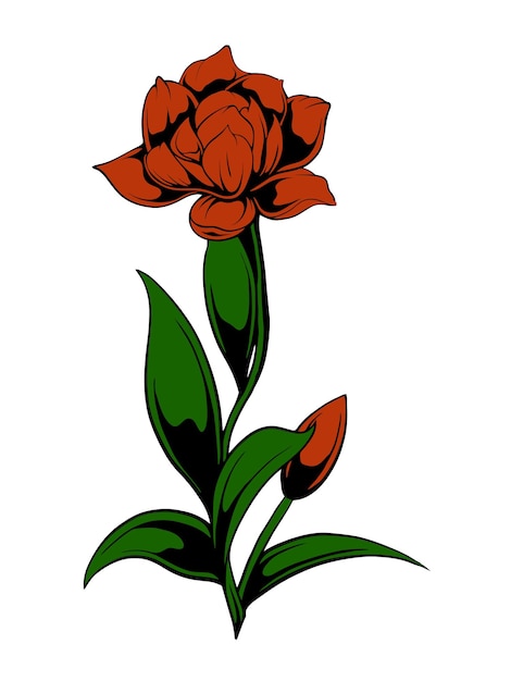 Vector hermoso diseño floral para adorno de boda vectorial