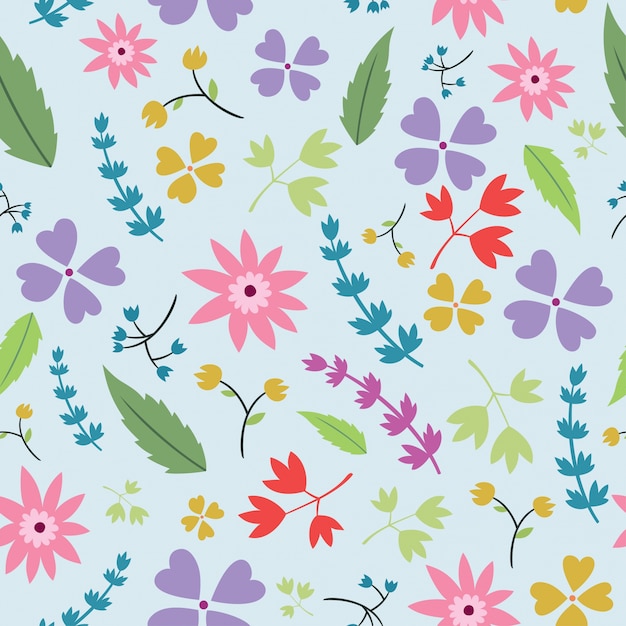 Hermoso diseño floral sin fisuras patrón