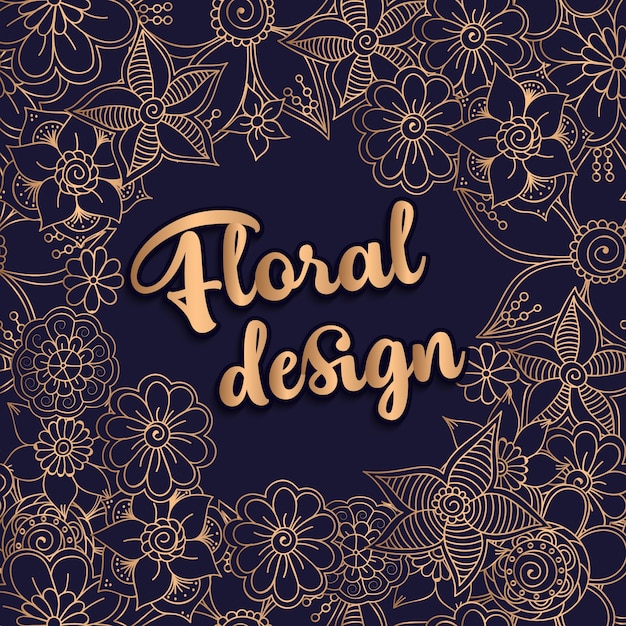 Hermoso diseño floral. Ilustración vectorial