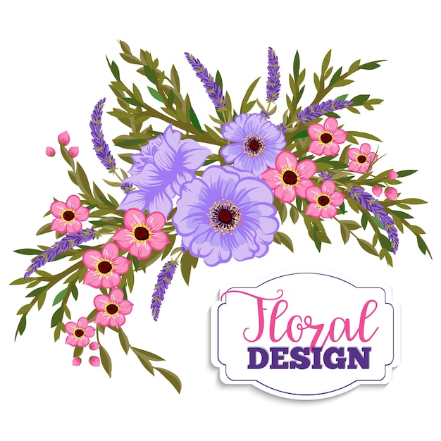 Hermoso diseño floral. ilustración vectorial