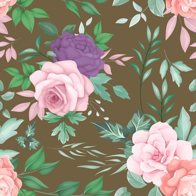 hermoso diseño floral de patrones sin fisuras
