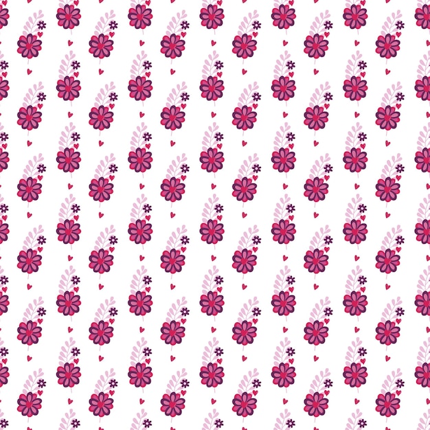 Un hermoso diseño con flores y corazones.