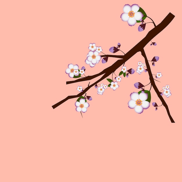 hermoso diseño de flores de tung