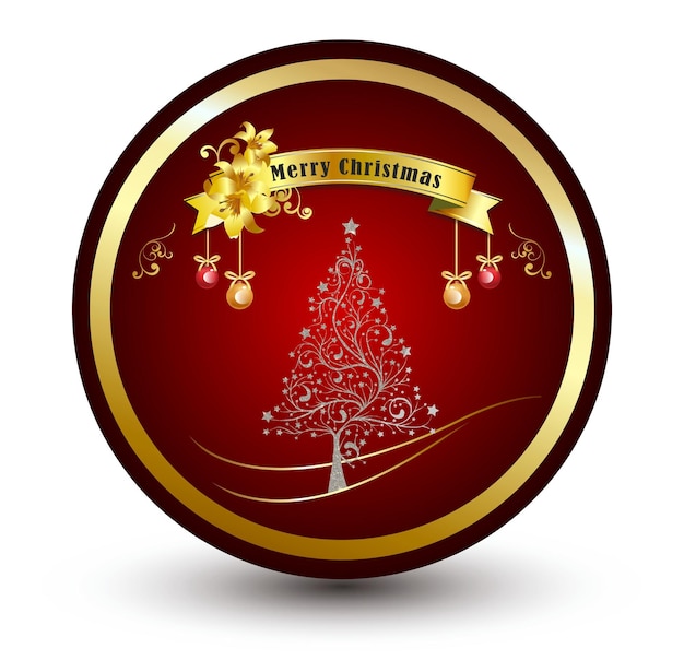 hermoso diseño gratuito para un feliz año nuevo con decoraciones de Navidad de fondo