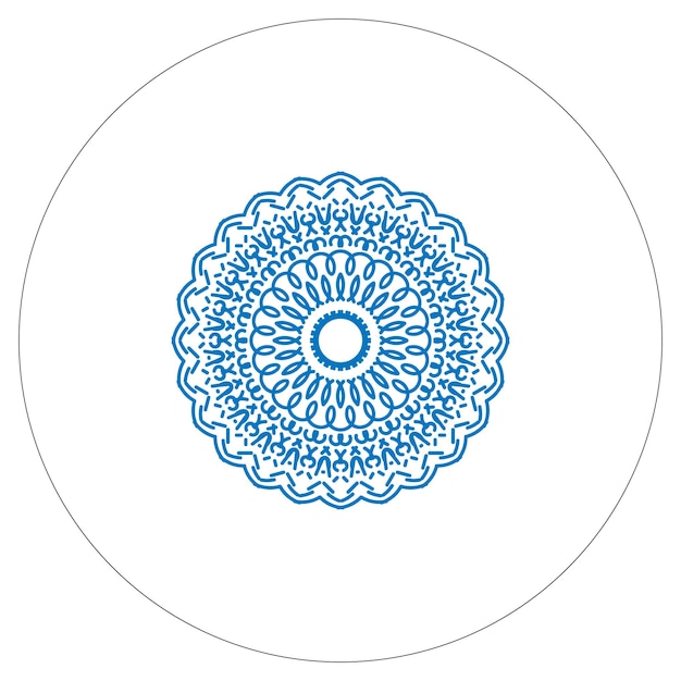 Hermoso diseño de mandala de arte lineal