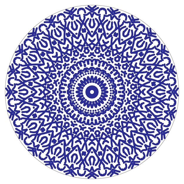 Hermoso diseño de mandala de arte lineal
