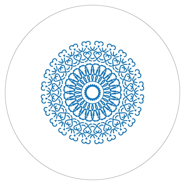 Hermoso diseño de mandala de arte lineal