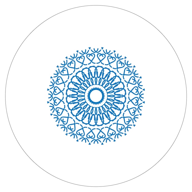 Hermoso diseño de mandala de arte lineal