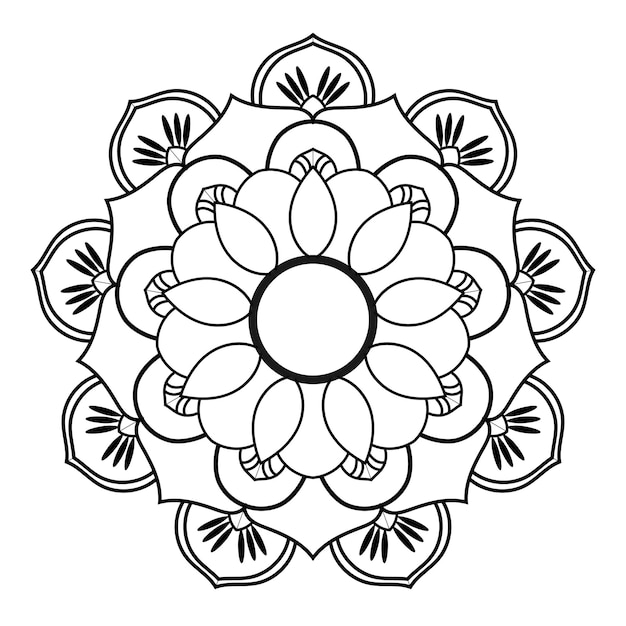 hermoso diseño de mandala floral elemento decorativo ornamental creativo en forma de círculo