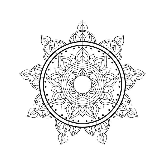 hermoso diseño de mandala floral elemento decorativo ornamental creativo en forma de círculo